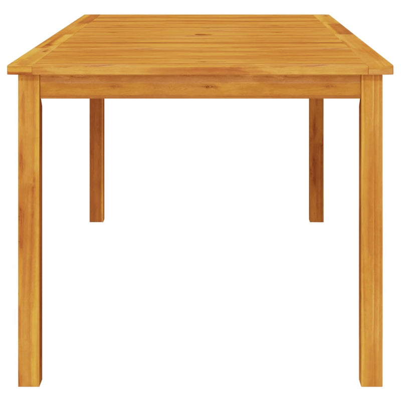 vidaXL tömör akácfa kerti étkezőasztal 180 x 90 x 75 cm