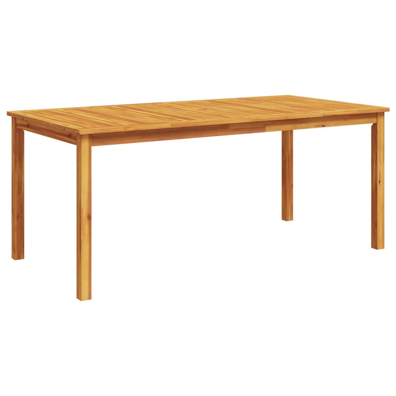 vidaXL tömör akácfa kerti étkezőasztal 180 x 90 x 75 cm