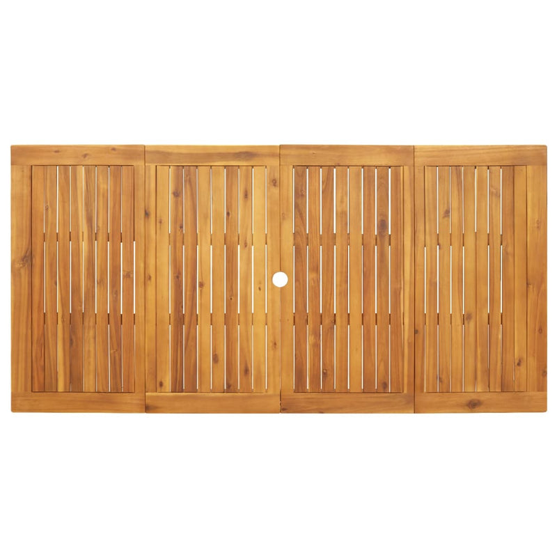 vidaXL tömör akácfa kerti étkezőasztal 180 x 90 x 75 cm