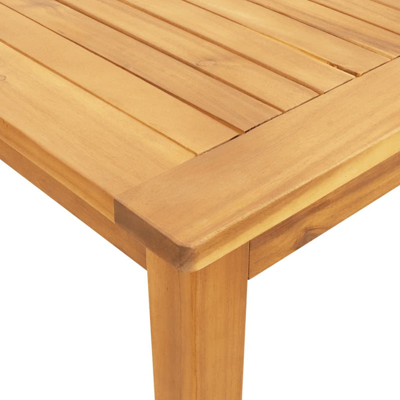 vidaXL tömör akácfa kerti étkezőasztal 180 x 90 x 75 cm