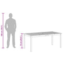 vidaXL tömör akácfa kerti étkezőasztal 180 x 90 x 75 cm