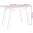 vidaXL tömör akácfa kerti étkezőasztal 110 x 56 x 75 cm