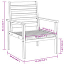vidaXL 2 db tömör akácfa kerti kanapéfotel 66,5 x 65 x 81 cm