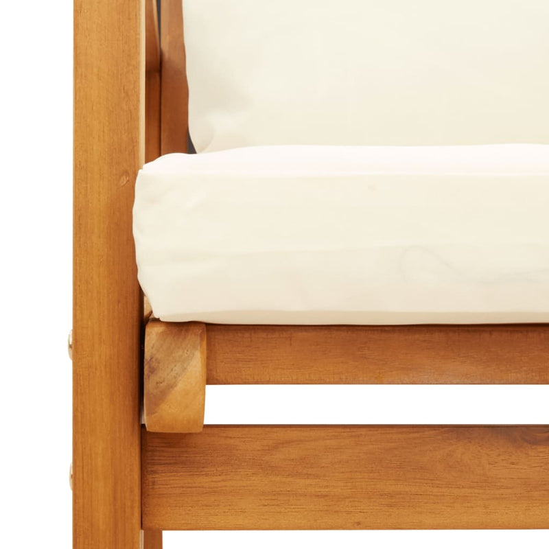 vidaXL 2 db tömör akácfa kerti szék párnával