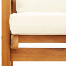 vidaXL tömör akácfa kerti kanapé párnával 120 cm