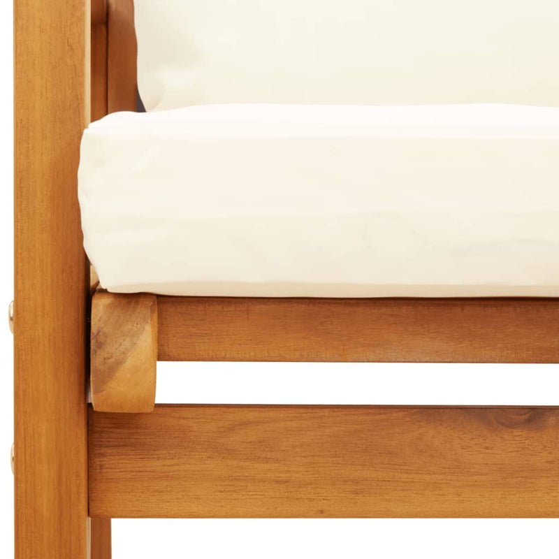 vidaXL tömör akácfa kerti garnitúra párnával