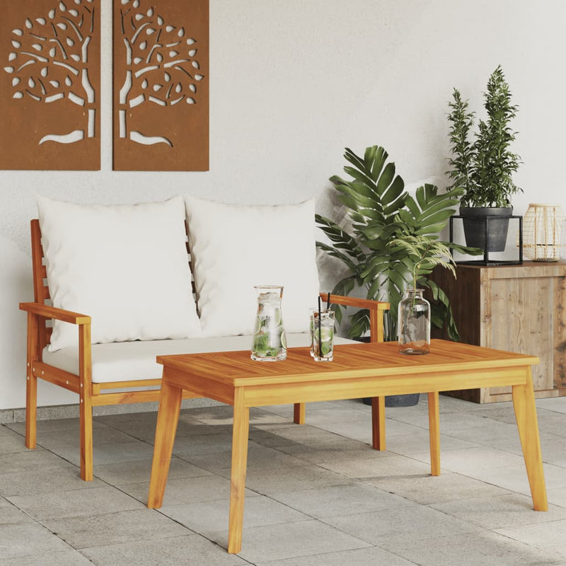 vidaXL tömör akácfa kerti étkezőasztal 100 x 55 x 45 cm