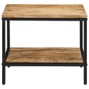 vidaXL tömör nyers mangófa dohányzóasztal 55 x 55 x 45 cm