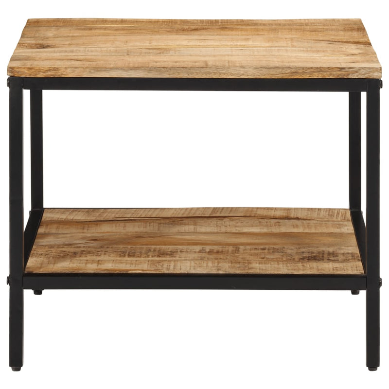 vidaXL tömör nyers mangófa dohányzóasztal 55 x 55 x 45 cm