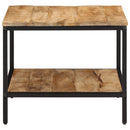 vidaXL tömör nyers mangófa dohányzóasztal 55 x 55 x 45 cm