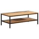 vidaXL tömör nyers mangófa dohányzóasztal 100 x 50 x 35 cm