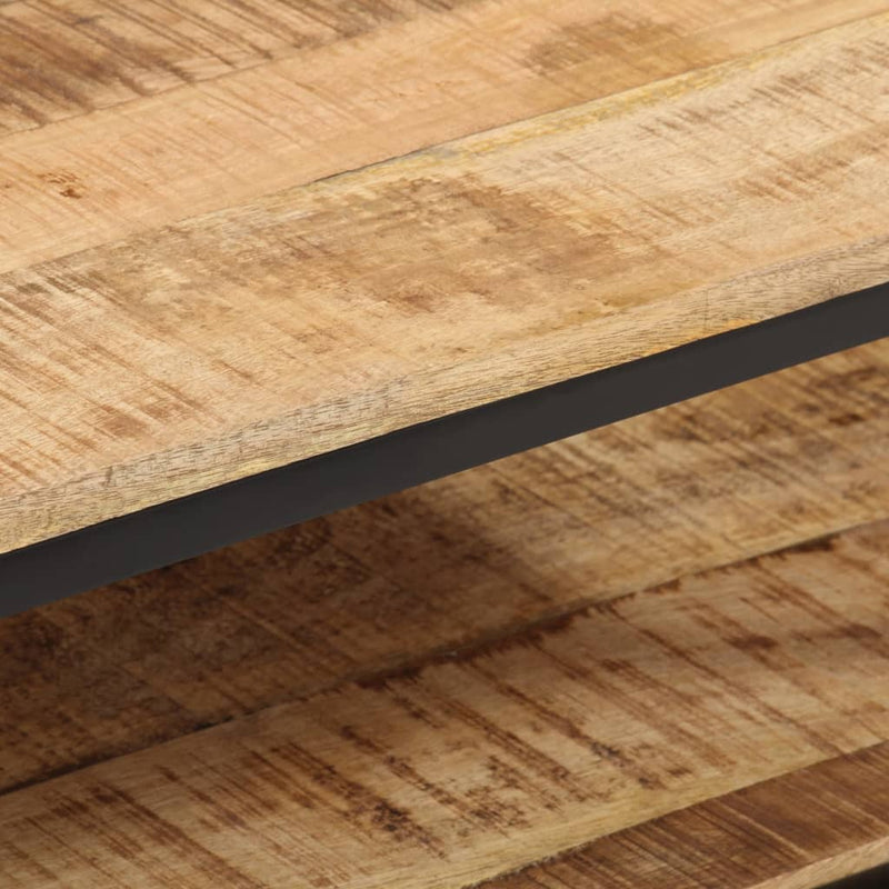 vidaXL tömör nyers mangófa dohányzóasztal 100 x 50 x 35 cm