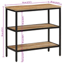 vidaXL tömör nyers mangófa tálalóasztal 70 x 35 x 70 cm