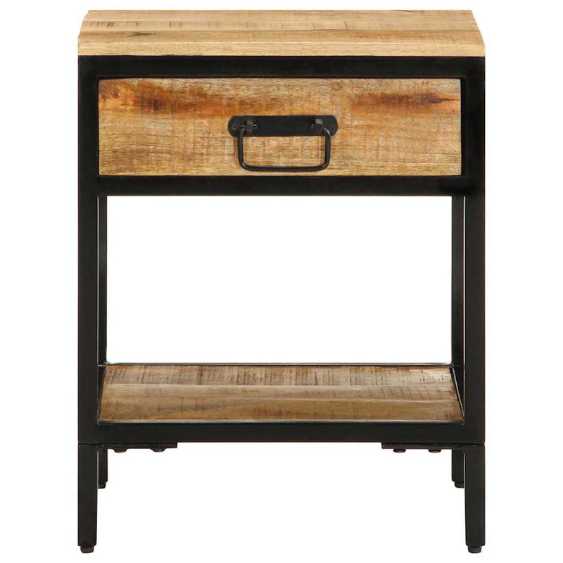 vidaXL Éjjeliszekrény fiókkal Barna 40 x 35 x 50 cm Tömör mangófa
