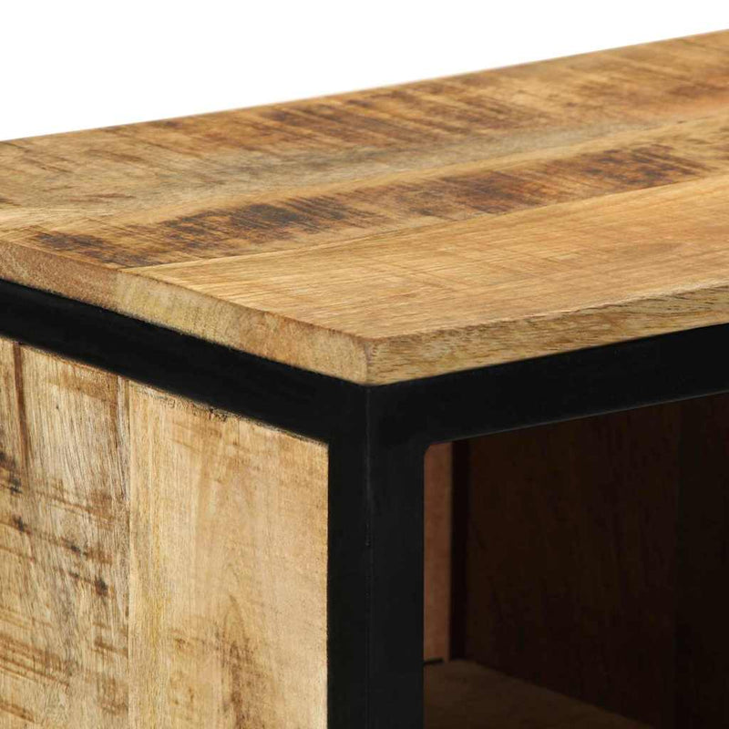 vidaXL Cipőszekrény tárolóval Barna 50 x 30 x 110 cm Tömör mangófa