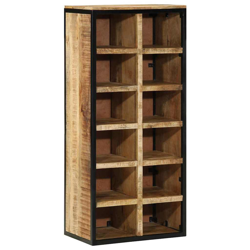 vidaXL Cipőszekrény tárolóval Barna 50 x 30 x 110 cm Tömör mangófa
