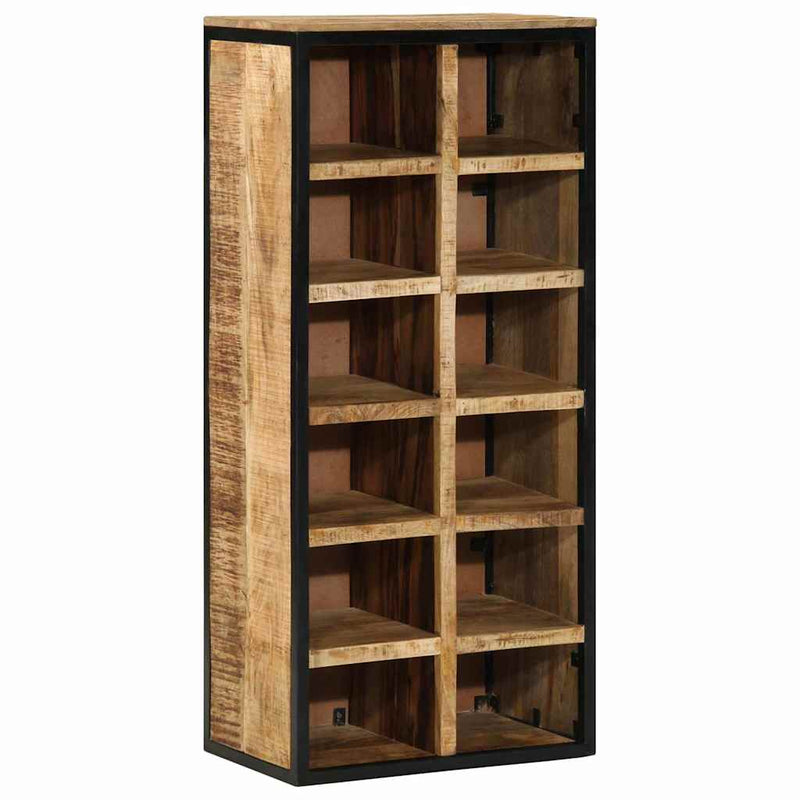 vidaXL Cipőszekrény tárolóval Barna 50 x 30 x 110 cm Tömör mangófa