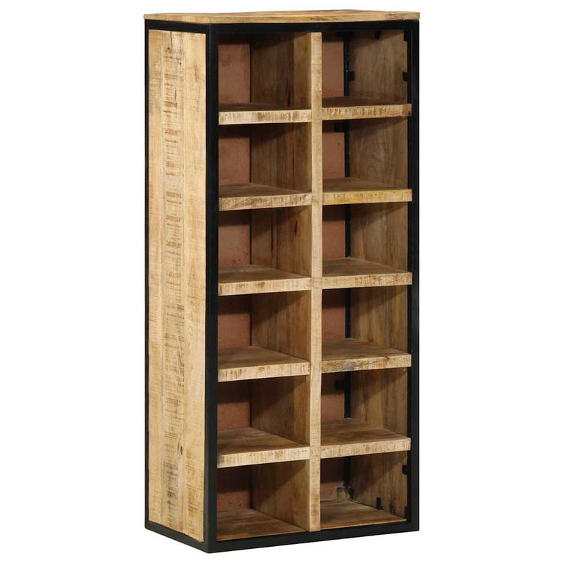 vidaXL Cipőszekrény tárolóval Barna 50 x 30 x 110 cm Tömör mangófa