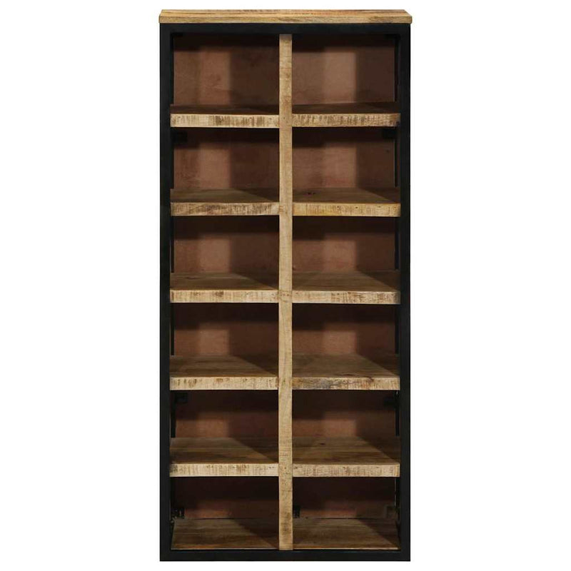 vidaXL Cipőszekrény tárolóval Barna 50 x 30 x 110 cm Tömör mangófa