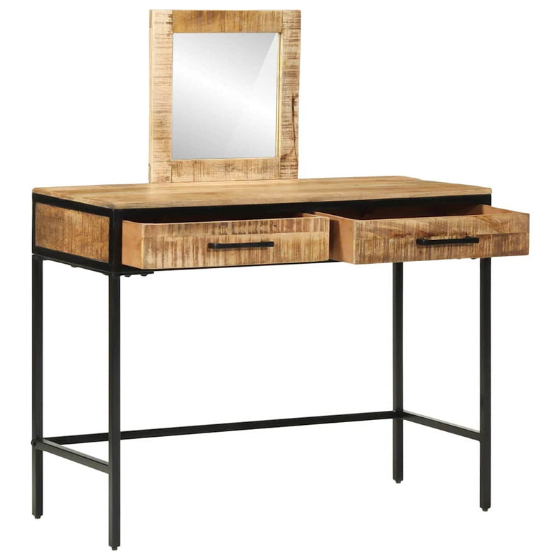 vidaXL Öltözködőasztal fiókkal Barna 100 x 40 x 120 cm Tömör mangófa