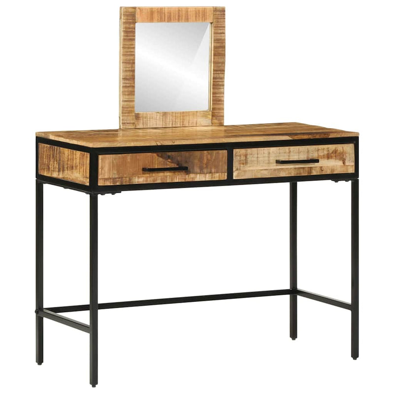 vidaXL Öltözködőasztal fiókkal Barna 100 x 40 x 120 cm Tömör mangófa