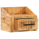 vidaXL Éjjeliszekrény fiókkal Barna 40 x 30 x 30 cm Tömör Mangófát