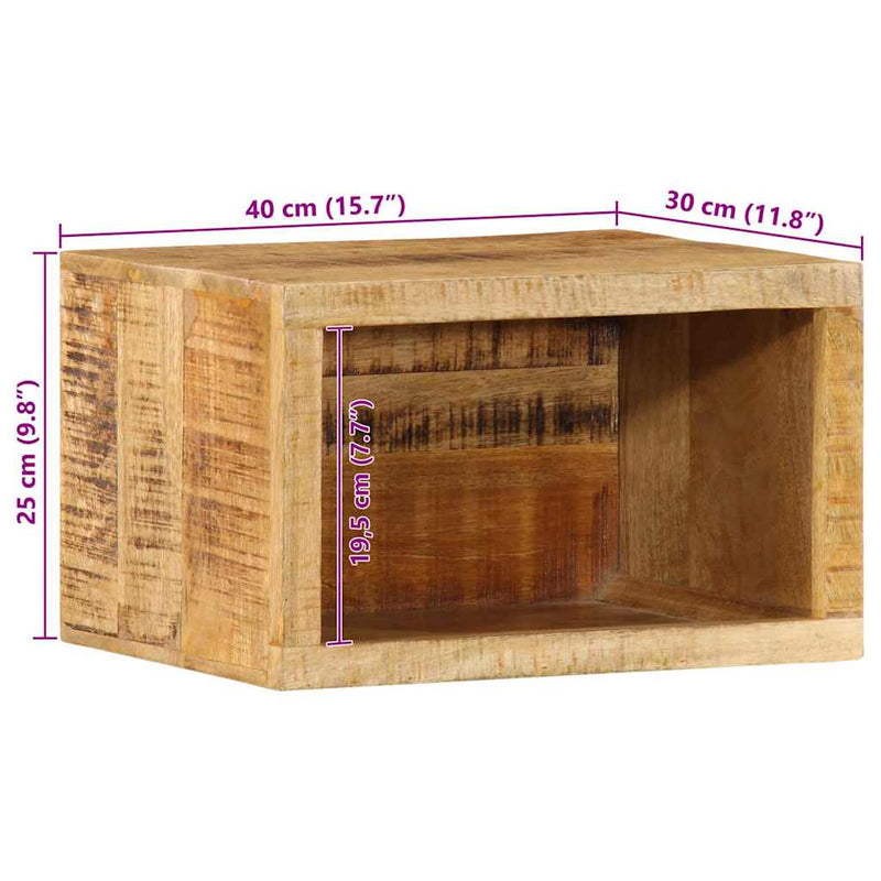 vidaXL Éjjeliszekrény Barna 40 x 30 x 25 cm Tömör mangófa