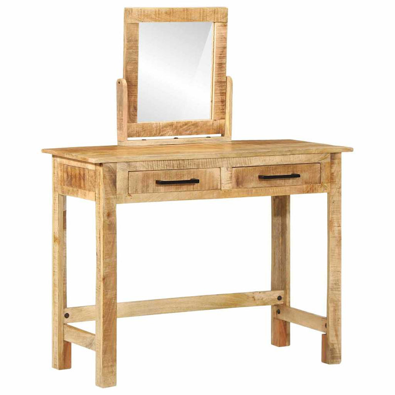 vidaXL Öltözködőasztal fiókkal Barna 100 x 40 x 120 cm Tömör mangófa