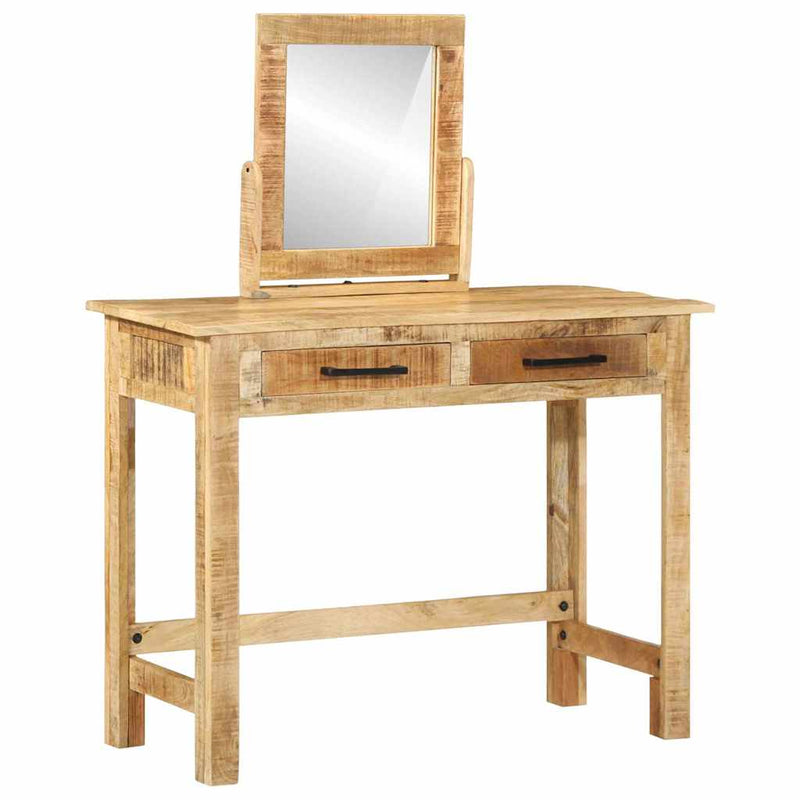vidaXL Öltözködőasztal fiókkal Barna 100 x 40 x 120 cm Tömör mangófa