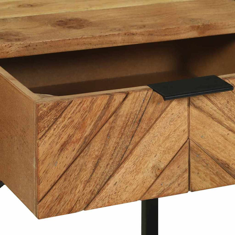 vidaXL Éjjeliszekrény fiókkal Barna 40 x 35 x 50 cm Tömör akácfa