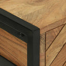 vidaXL Konzolasztal fiókkal Barna 90 x 35 x 75 cm tömör mangófa