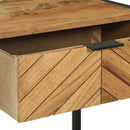 vidaXL Konzolasztal fiókkal Barna 90 x 35 x 75 cm Tömör Akácfa