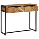 vidaXL Konzolasztal fiókkal Barna 90 x 35 x 75 cm tömör mangófa