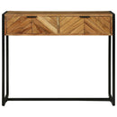 vidaXL Konzolasztal fiókkal Barna 90 x 35 x 75 cm Tömör Akácfa