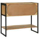 vidaXL Konzolasztal fiókkal Barna 90 x 35 x 80 cm Tömör Akácfa