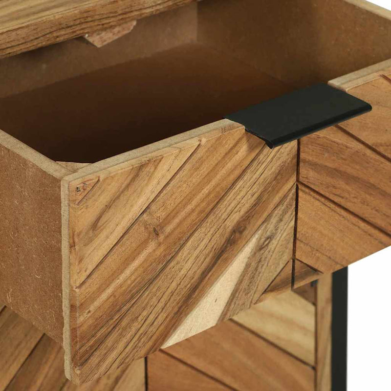 vidaXL Oldalszekrény Barna 100 x 30 x 75 cm Tömör akácfa