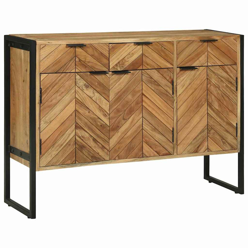 vidaXL Oldalszekrény Barna 100 x 30 x 75 cm Tömör akácfa
