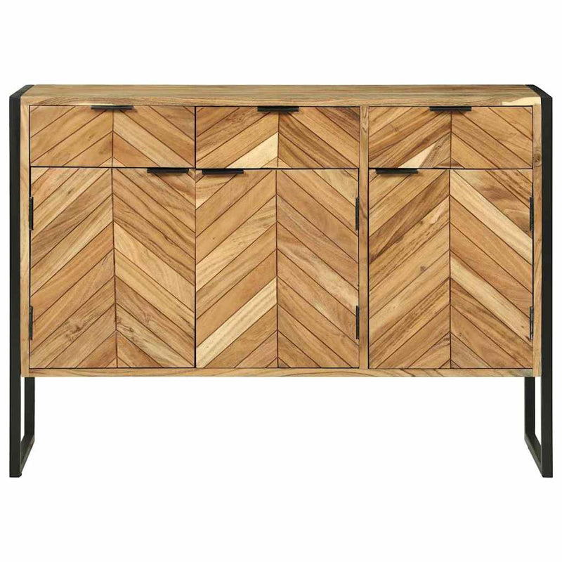 vidaXL Oldalszekrény Barna 100 x 30 x 75 cm Tömör akácfa