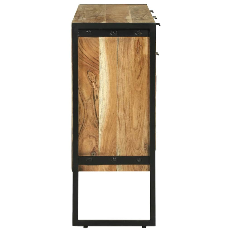 vidaXL Oldalszekrény Barna 100 x 30 x 75 cm Tömör akácfa