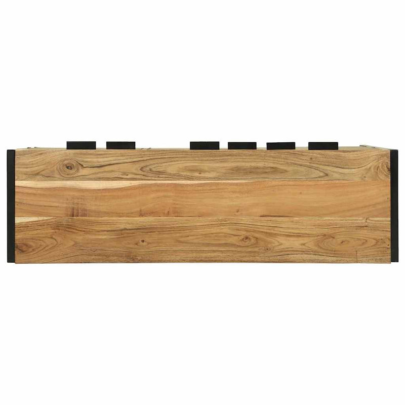 vidaXL Oldalszekrény Barna 100 x 30 x 75 cm Tömör akácfa