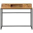 vidaXL Asztal fiókkal tárolóval Barna 110 x 50 x 87 cm Tömör akácfa