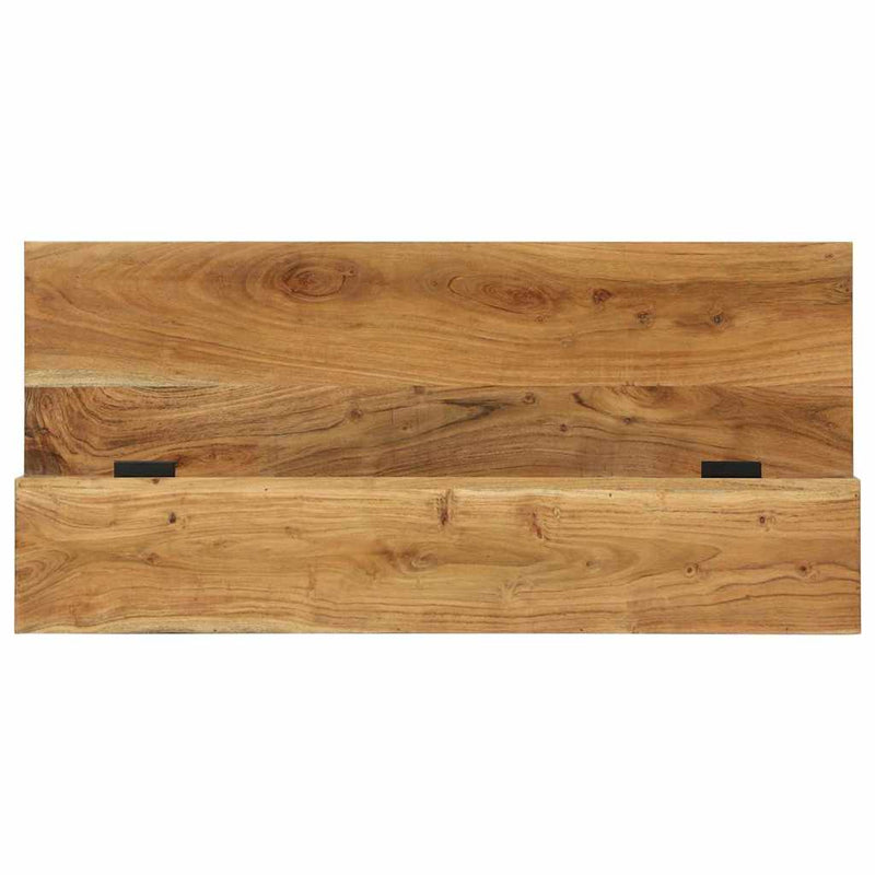 vidaXL Asztal fiókkal tárolóval Barna 110 x 50 x 87 cm Tömör akácfa