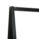 vidaXL Ruhafogó polcokkal Fekete 60 x 45 x 180 cm Tömör akácfa