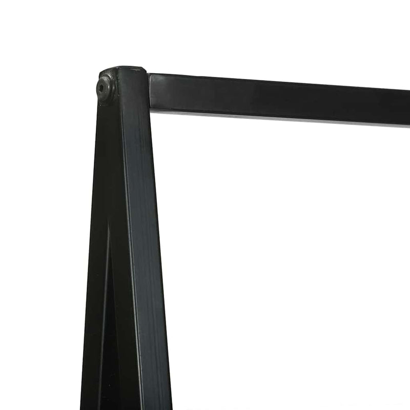 vidaXL Ruhafogó polcokkal Fekete 60 x 45 x 180 cm Tömör akácfa