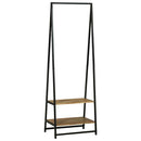 vidaXL Ruhafogó polcokkal Fekete 60 x 45 x 180 cm Tömör akácfa