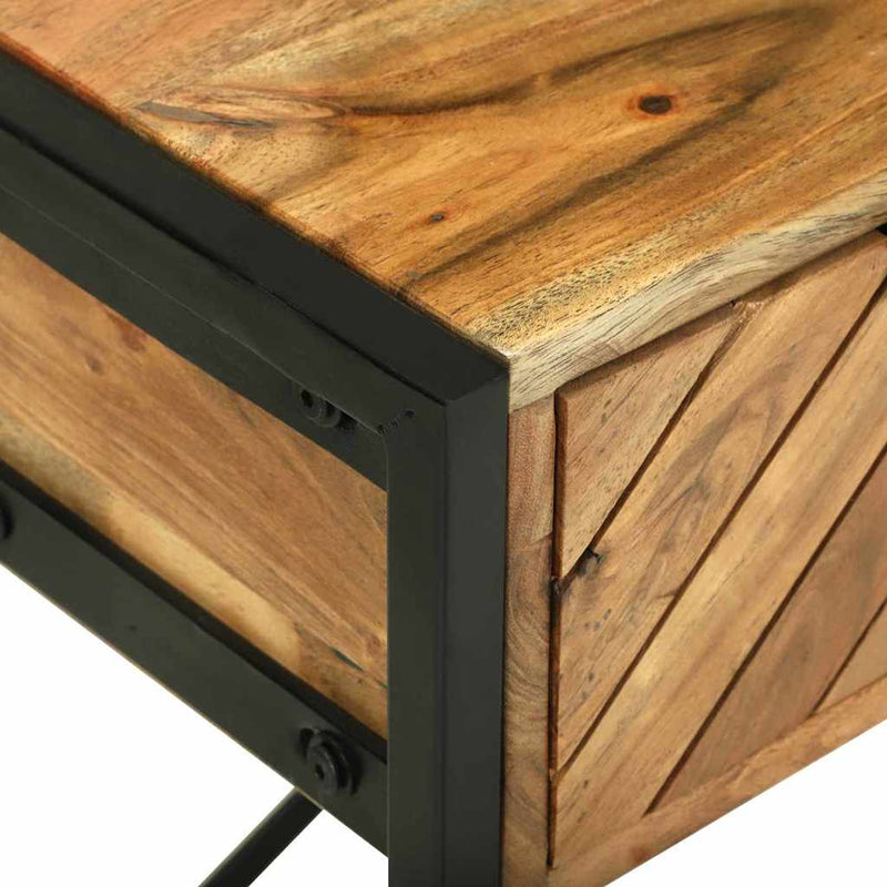 vidaXL Öltözködőasztal fiókkal Barna 100 x 40 x 120 cm Tömör akácfa