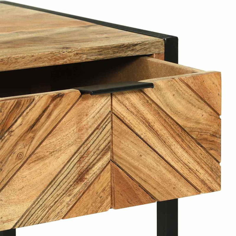 vidaXL Öltözködőasztal fiókkal Barna 100 x 40 x 120 cm Tömör akácfa