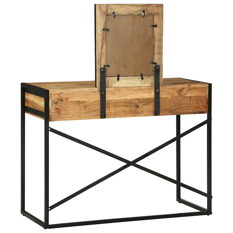 vidaXL Öltözködőasztal fiókkal Barna 100 x 40 x 120 cm Tömör akácfa