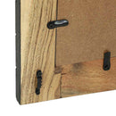 vidaXL Tükör tükörrel Fekete és Barna 50 x 2 x 50 cm Tömör Fa Akácia