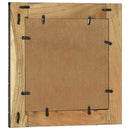 vidaXL Tükör tükörrel Fekete és Barna 50 x 2 x 50 cm Tömör Fa Akácia